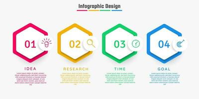 o negócio infográficos modelo. Linha do tempo com 4 passos, opções. pode estar usava para fluxo de trabalho diagrama, informação gráfico, rede Projeto. vetor ilustração