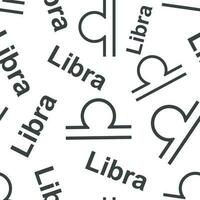 Libra zodíaco placa desatado padronizar fundo. o negócio plano vetor ilustração. Libra astrologia placa símbolo padronizar.