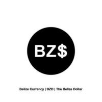 belize moeda símbolo, belize dólar ícone, bzd placa. vetor ilustração