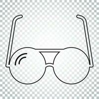 oculos de sol vetor ícone dentro linha estilo. óculos plano ilustração. simples o negócio conceito pictograma em isolado fundo.