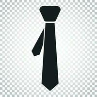gravata plano ícone. gravata vetor ilustração. simples o negócio conceito pictograma em isolado fundo.