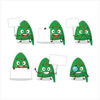 verde listras duende chapéu desenho animado personagem trazer em formação borda vetor