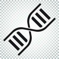 dna vetor ícone. medicamento molécula plano ilustração. simples o negócio conceito pictograma.