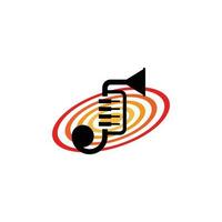 trompete música logotipo modelo Projeto vetor ícone ilustração