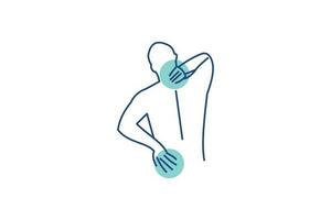 costas dor tratamento logotipo Projeto vetor ícone ilustração