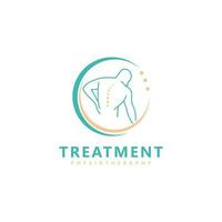 tratamento fisioterapia quiropraxia logotipo Projeto inspiração. coluna vertebral símbolo vetor ícone Projeto ilustração modelo