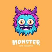 adorável e kawaii monstro ilustração, perfeito para adicionando uma toque do fofura para seu desenhos vetor