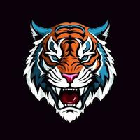 tigre mão desenhado logotipo Projeto ilustração vetor