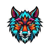 único e hipnotizante Lobo cabeça ilustração, mão desenhado com intrincado detalhes. perfeito para logotipo desenhos este exalar poder e selvagem espírito vetor