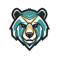 majestoso Urso cabeça ilustração com intrincado mão desenhado detalhes. perfeito para logotipo desenhos com uma Forte e poderoso vibração vetor