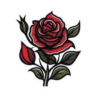 romântico rosas flor vetor logotipo grampo arte ilustração