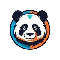 panda mascote logotipo vetor grampo arte ilustração