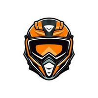 motocross logotipo capacete vetor grampo arte ilustração