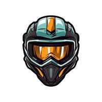 motocross logotipo capacete vetor grampo arte ilustração
