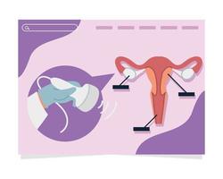 exame de ultrassom ginecologia vetor