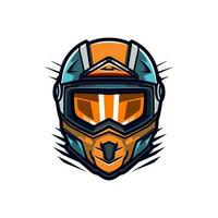 motocross logotipo capacete vetor grampo arte ilustração