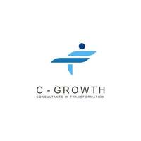 crescimento humano consultor transformação logotipo vetor