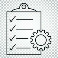 documento vetor ícone. projeto gestão plano ilustração. simples o negócio conceito pictograma em isolado fundo.