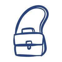 ícone de estilo de forma livre de equipamento de alça de bolsa escolar vetor