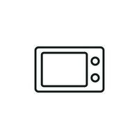 microondas plano vetor ícone. microondas forno símbolo logotipo ilustração.