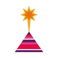 ícone de estilo plano decorativo de fogos de artifício de diwali vulcan vetor