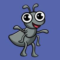 fofa formiga mascote desenho animado personagem Projeto vetor