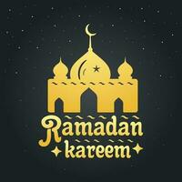 Ramadã kareem islâmico colorida letras Projeto vetor