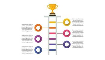 processo para sucesso infográfico modelo Projeto vetor