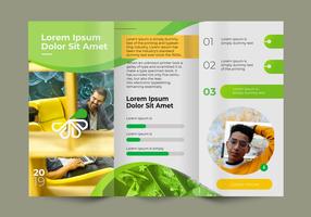 Vetor de modelo de brochura de negócios profissional verde fresco