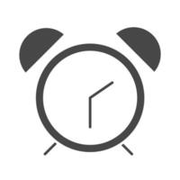 relógio alarme relógio estilo silhueta ícone instrumento vetor