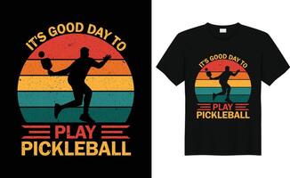 vetor pickleball camiseta Projeto ou pickleball poster Projeto ou pickleball ilustração