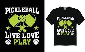 vetor pickleball camiseta Projeto ou pickleball poster Projeto ou pickleball ilustração