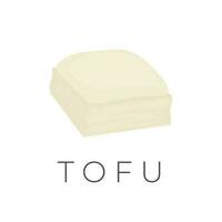 fresco soja tofu ilustração logotipo vetor