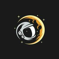 vetor astronauta cabeça logotipo Projeto ilustração