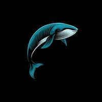 vetor azul baleia logotipo Projeto ilustração