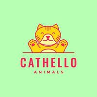 animal animais de estimação gato gatinho animal fazer compras mascote fofa moderno simples logotipo Projeto vetor