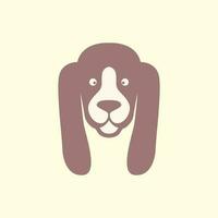 animal animais de estimação cachorro coonhound cabeça mascote desenho animado fofa simples logotipo Projeto vetor