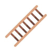 estilo de ícone plano de construção de reparo de equipamento de escada de madeira vetor