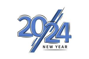 2024 Novo ano logotipo texto Projeto. vetor ilustração