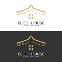 livro casa logotipo modelo vetor ilustração