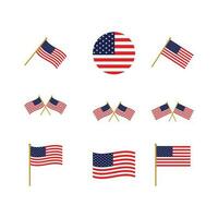 americano bandeira logotipo vetor ícone