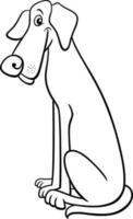 desenho animado ótimo dinamarquês de raça pura cachorro coloração página vetor