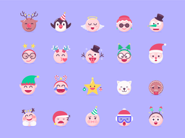 Natal Emoji Vector Set