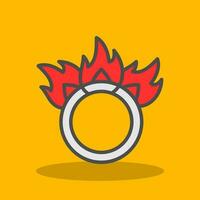 design de ícone de vetor de anel de fogo