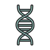 linha de estrutura genética da molécula de DNA médico e preencher vetor