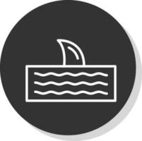 design de ícone de vetor de barbatana