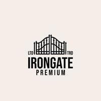 design de logotipo de vetor premium iron gate