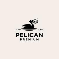 design de logotipo de vetor pelican premium