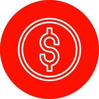design de ícone de vetor de dólar