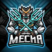 design do logotipo do mascote mecha esport vetor